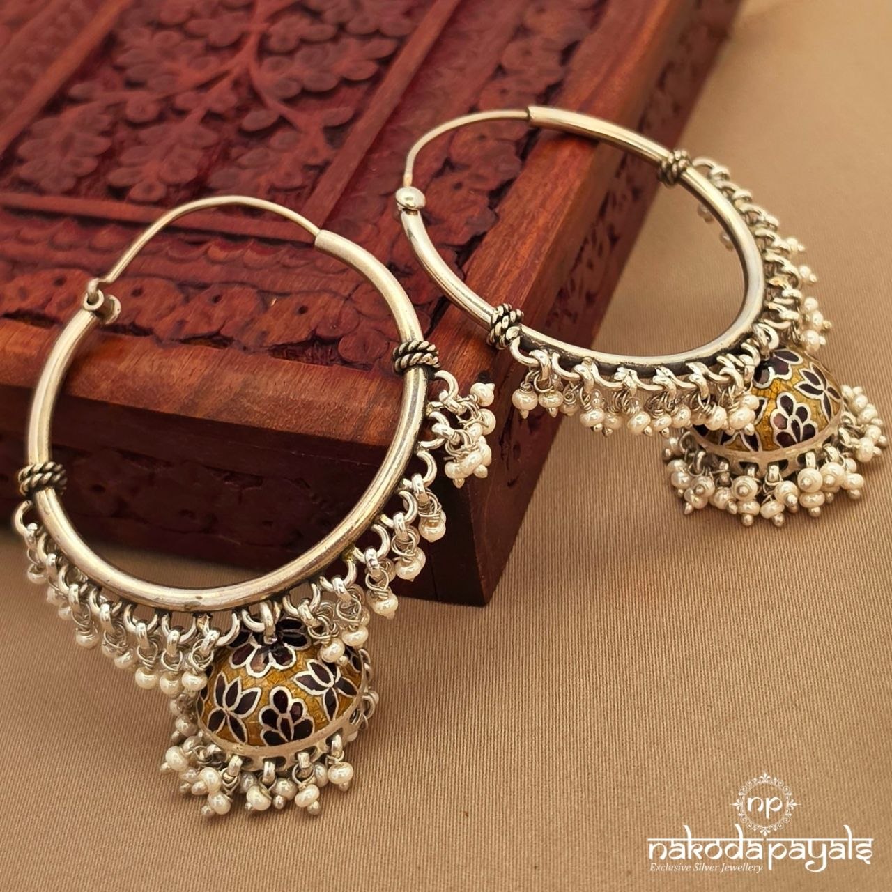 Enameled Bali Jhumka (J1672)