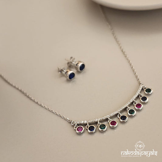 Garden Of Gems Neckpiece With Earrings (St3155)