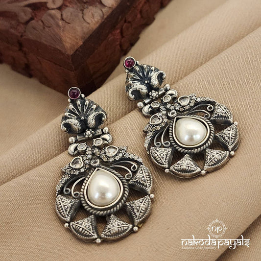 Pearl Heart Chandbali (C7792)