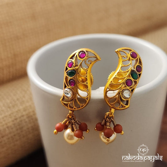 Coral Drops Earrings (Ge8740)