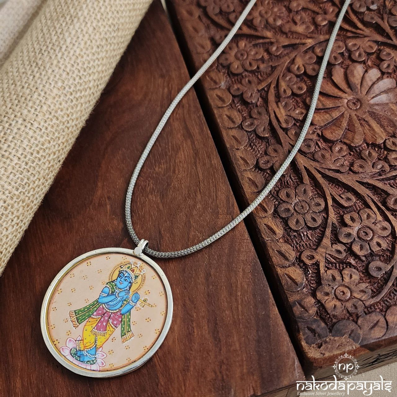 Krishna Hand Painted Neckpiece (N10506)