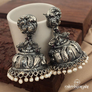 Leafy Peacock Jhumka (J7824)