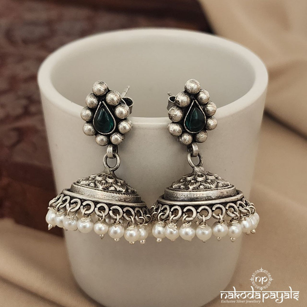 Green Pearl Jhumka (J7835)