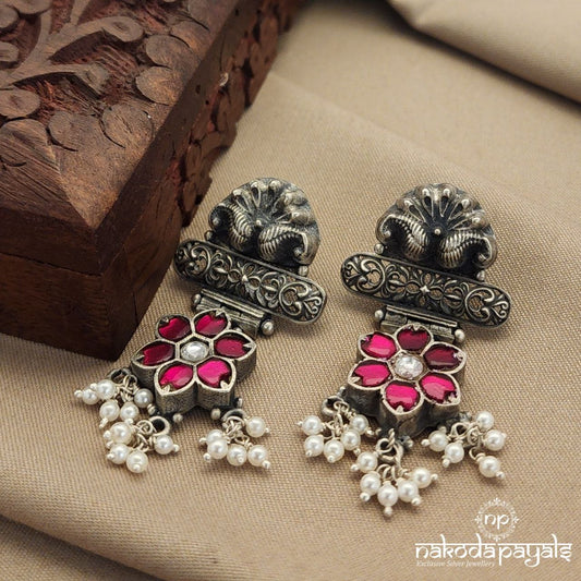 Pink Peacock Chandbali (C7800)