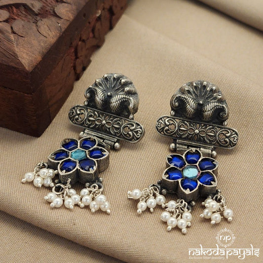 Blue Peacock Chandbali (C7801)