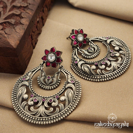 Floral Pink Chandbali (C7818)