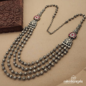 Four Layer Ball Kundan Mope Chain (N9733)