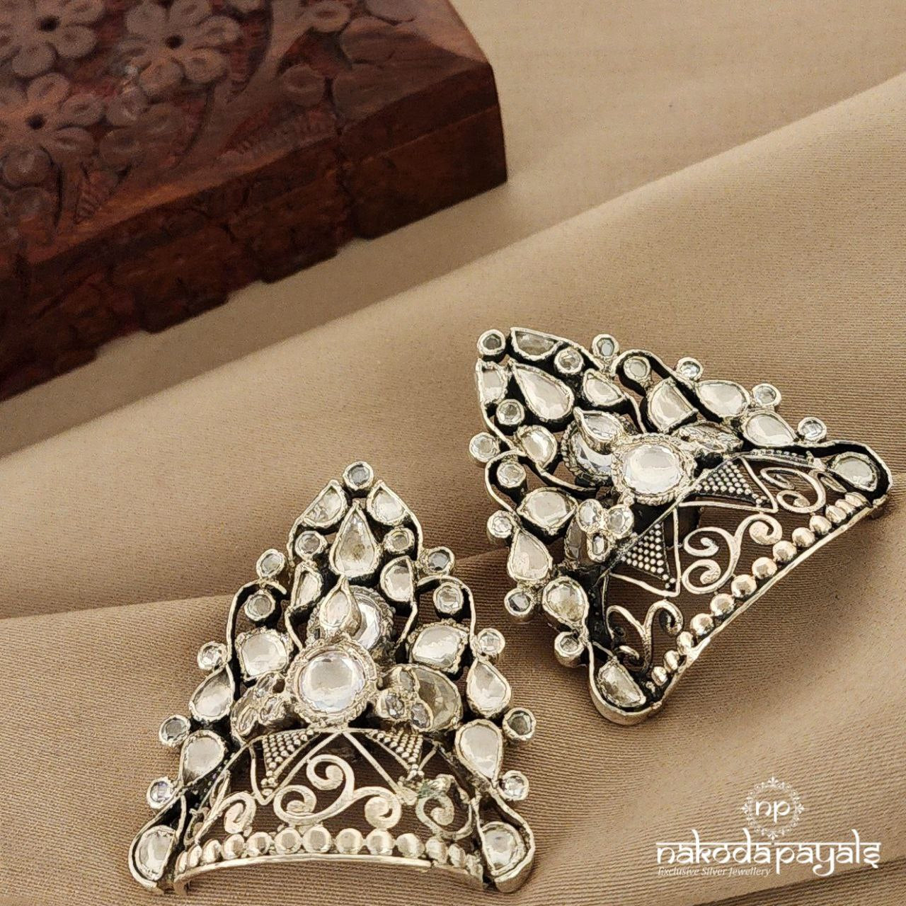 White Royal Half Jhumka (J7858)