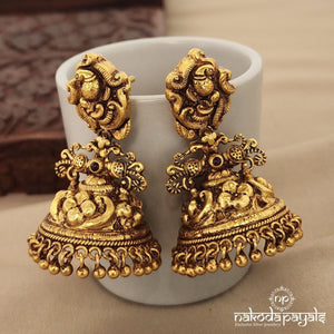 Traditional Peacock Jhumka (Ge7919)