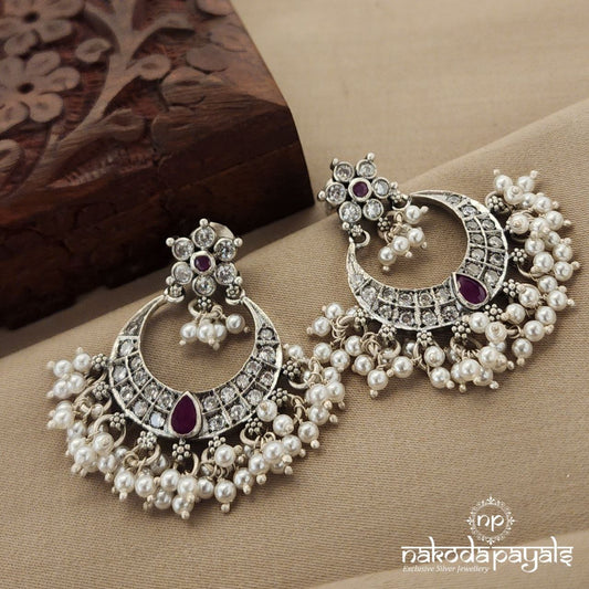 Pretty Pearly Chandbali (C7830)