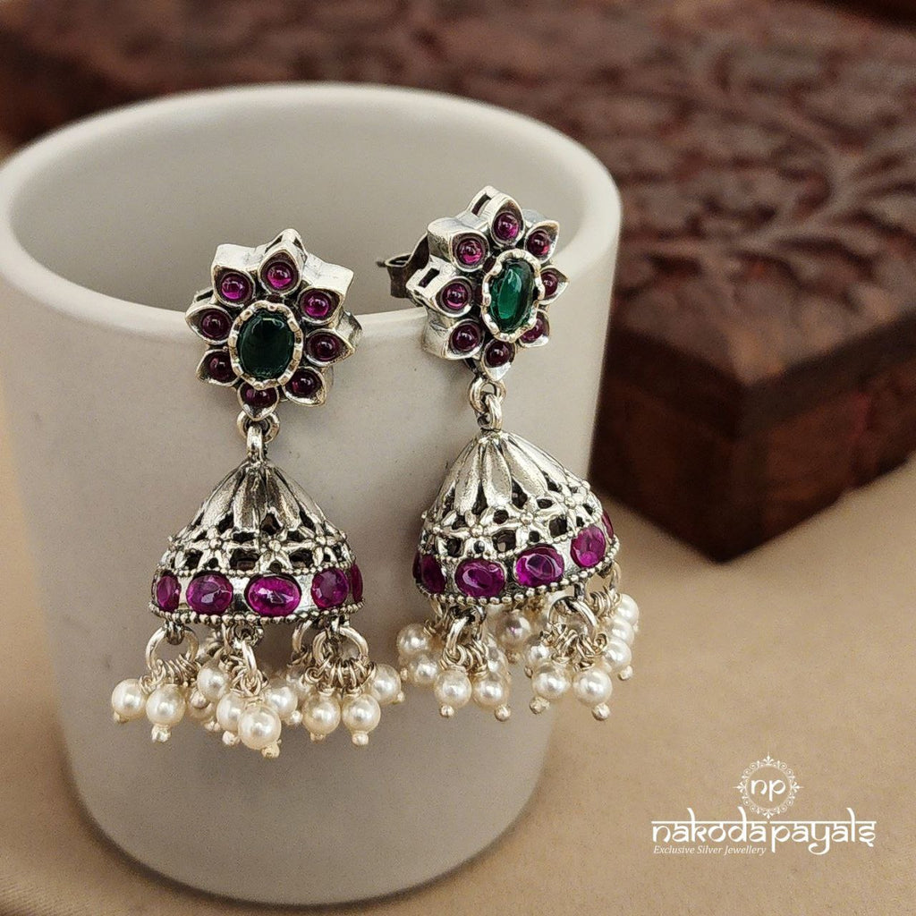 Red Pearly Jhumka (J7864)