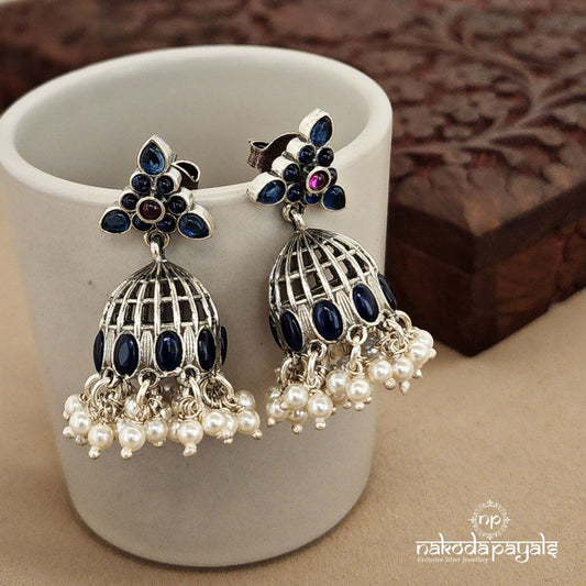 Blue Pearly Jhumka (J7865)