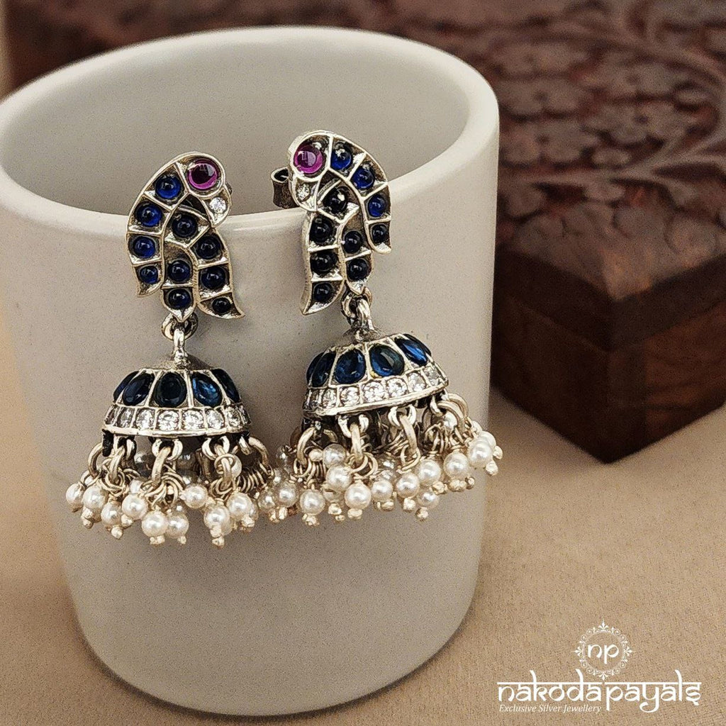 Blue Peacock Jhumka (J7869)