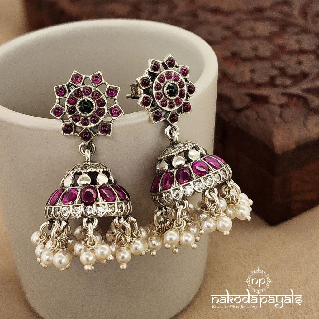 Floral Pearly Jhumka (J7878)