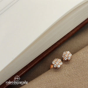 Cute Little Flower Rosegold Earrings (St2587)