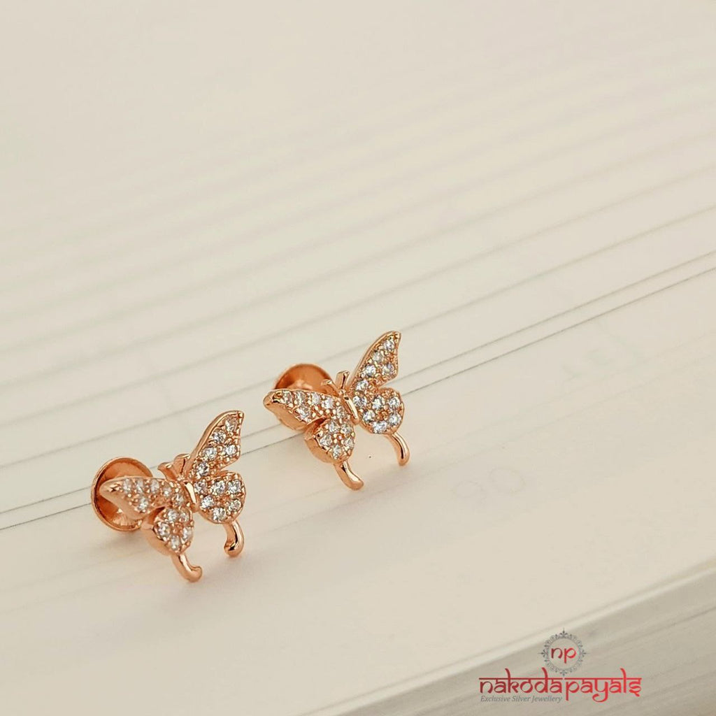 Butterfly Rosegold Earrings (St2588)