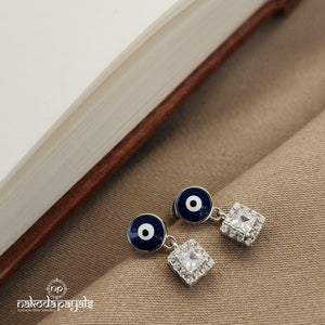 Evil Eye Square Drop Earrings (St2611)