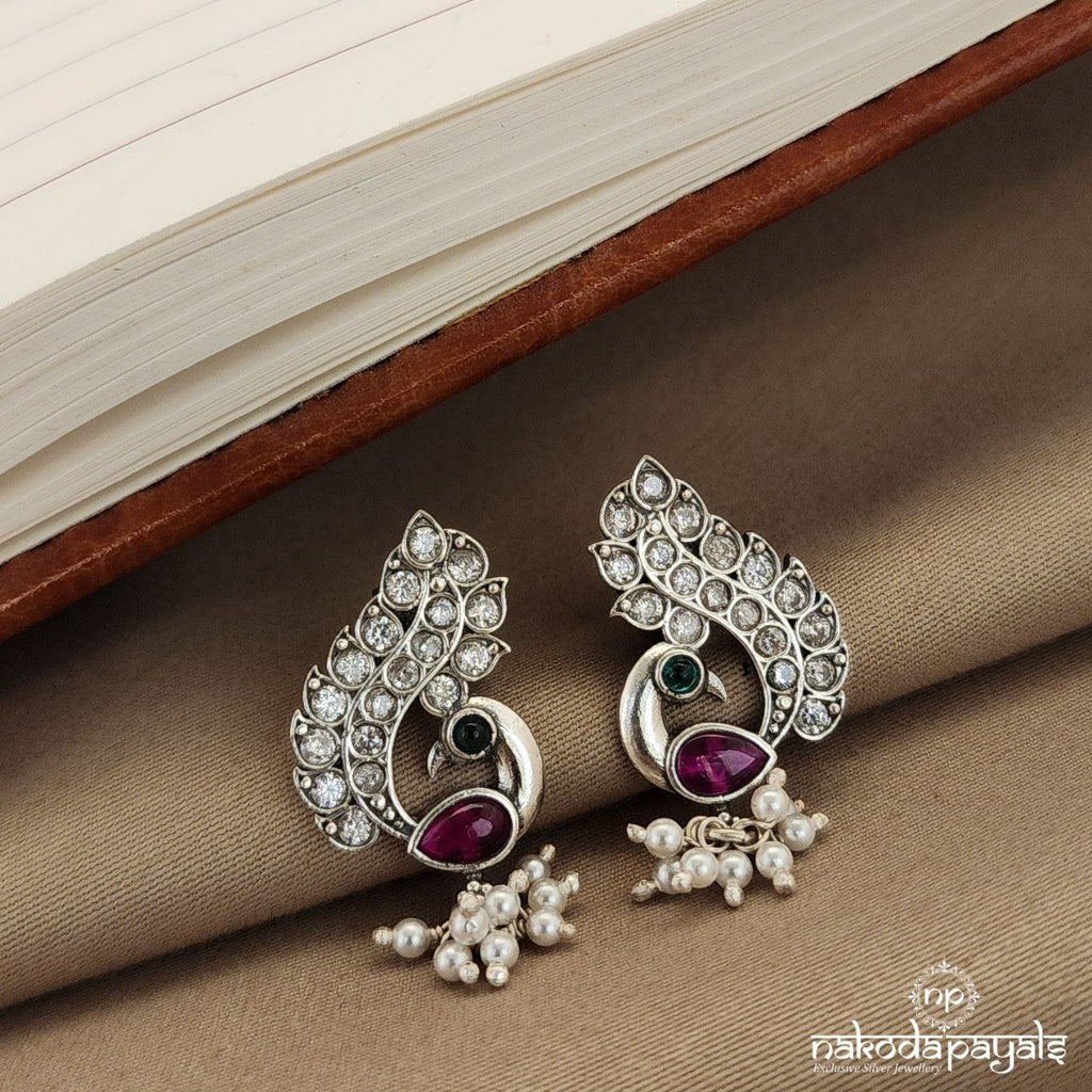 White Peacock Studs (S9183)