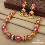 Ball Mango Kundan Neckpiece With Earrings (Gn7430)