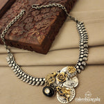 Tribal Black Onyx Neckpiece (N9775)