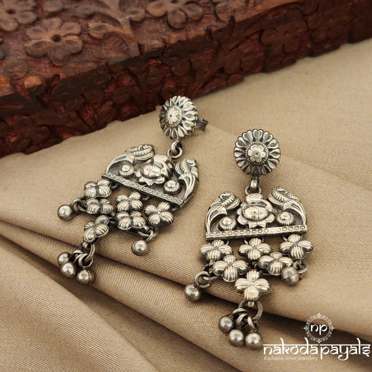 Tribal Peacock Chandbali (C7848)