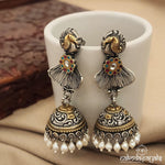 Floral Kundan Dual Tone Jhumka (J7926)