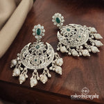 Green Floral Chandbali (C7891)