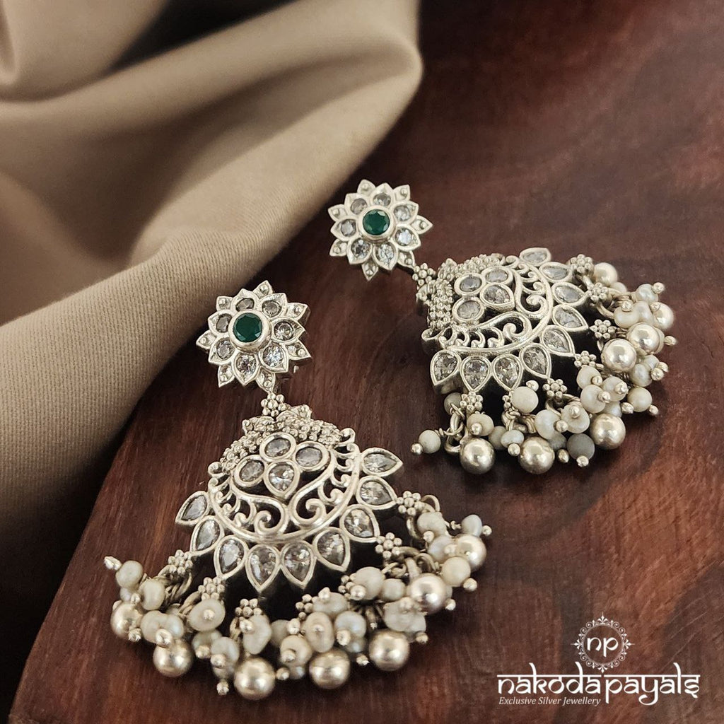 White Pearl Chandbali (C7909)