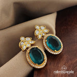 Emerald Kundan Studs (Ge7961)