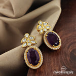 Amethyst Kundan Studs (Ge7963)