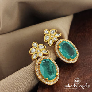 Emerald Kundan Studs (Ge7965)