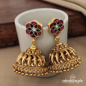 Floral Kundan Jhumka (Ge7973)