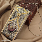 Graceful Half Moon Pearl Purse (Esa156)