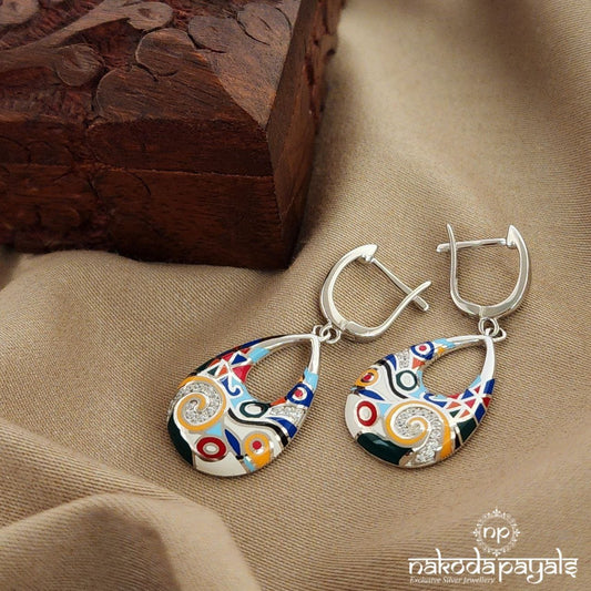 Pretty Colorful Enamel Earrings (St2630)