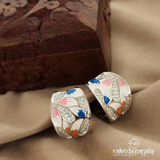 Lovely Leafy Enamel Earrings (St2632)