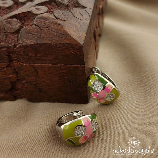 Cute Ribbon Enamel Earrings (St2633)