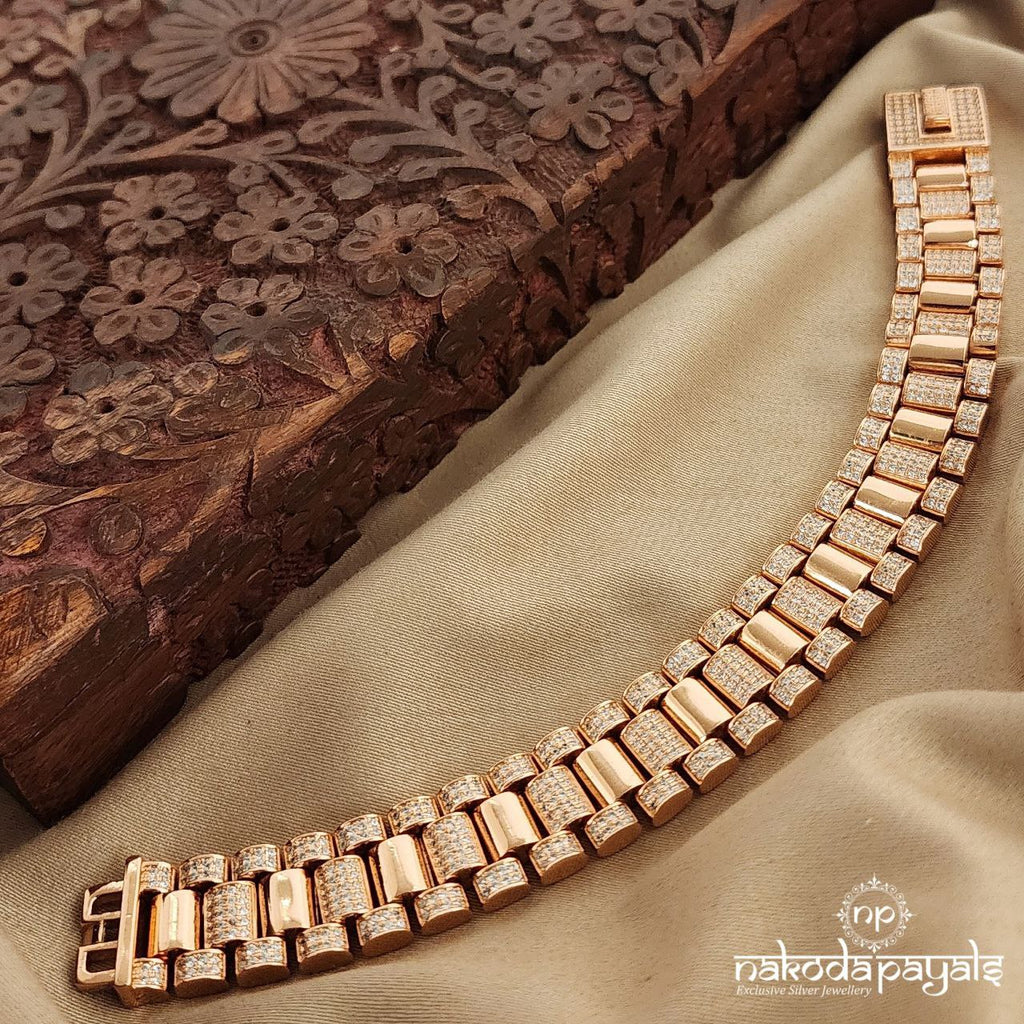 Rosegold CZ Men’s Bracelet (Mc0850)