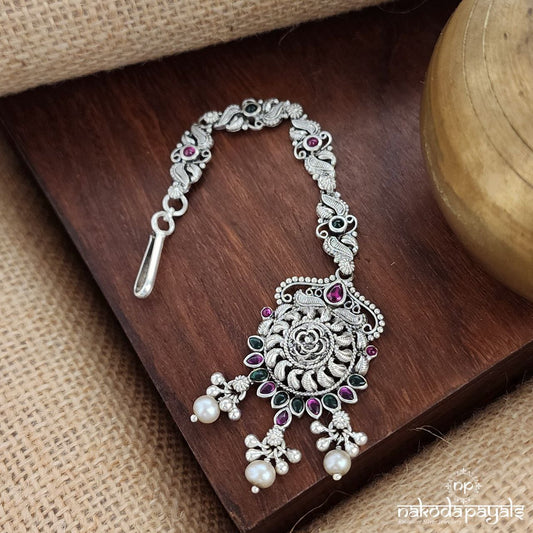 Floral Pearl Drops Maang Tika (M0437)