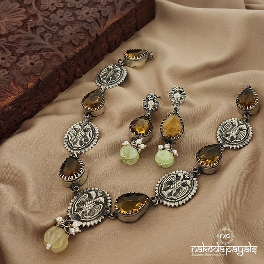 Tantalizing Ball Drop Neckpiece With Earrings (N9848)