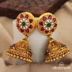 Gracious Pink Floral Kundan Earrings (Ge7994)