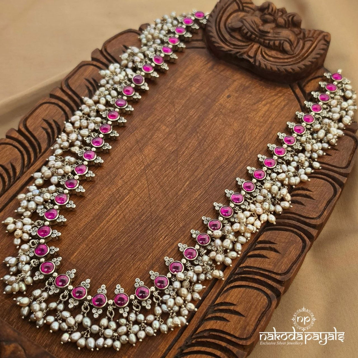 Pink Guttapusalu Neckpiece (N12190)