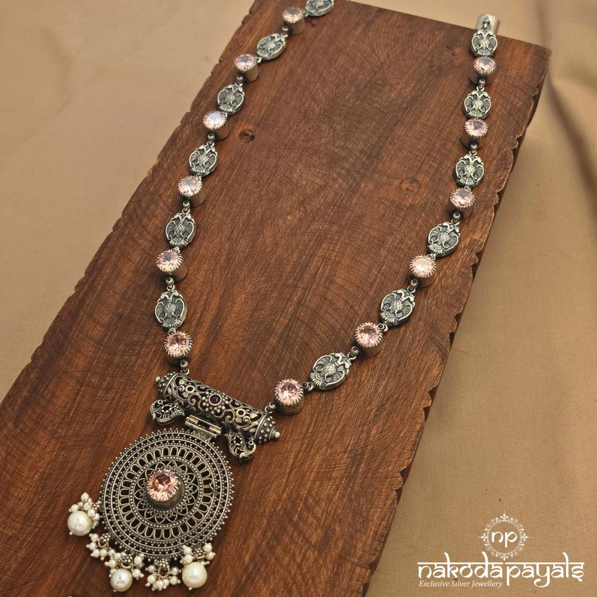 Pink Pearl Drops Neckpiece (N12216)