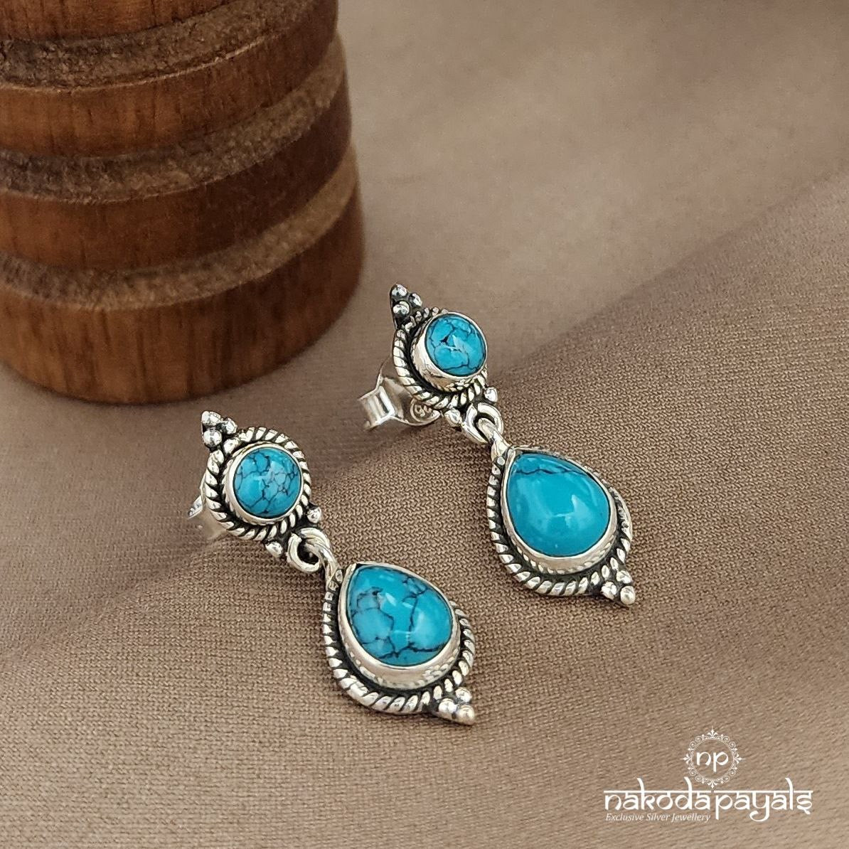 Turquoise Spark Earrings (H2153)