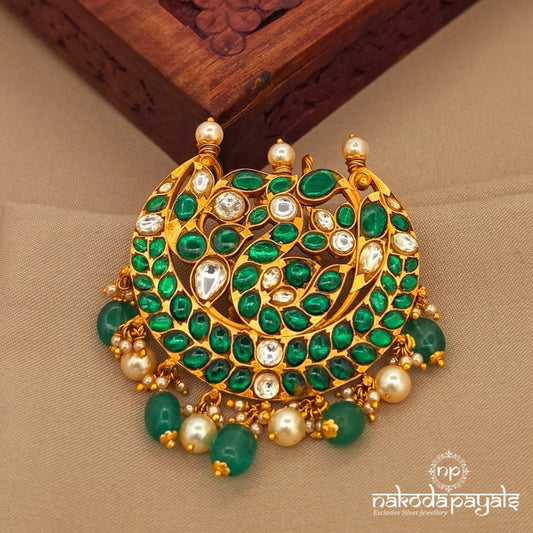 Green Kundan Hair Accessory (Ha0122)