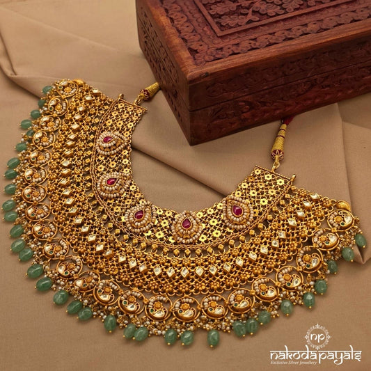 Rani Haar Green Drops Neckpiece (Gn10232)