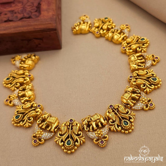 Graceful Elephant Neckpiece (Gn10243)