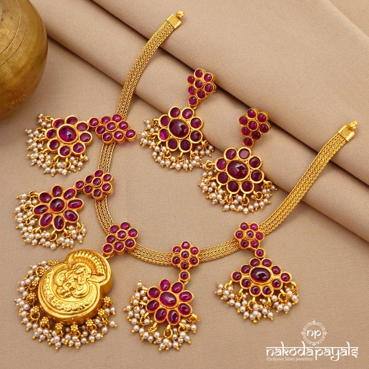 Traditional Kemp Neckpiece With Earrings (Gn10348)
