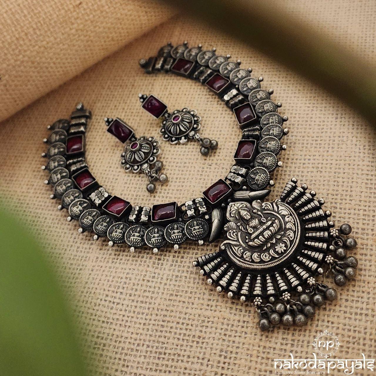Mahalakshmi Ball Drops Neckpiece With Earrings (N10063)