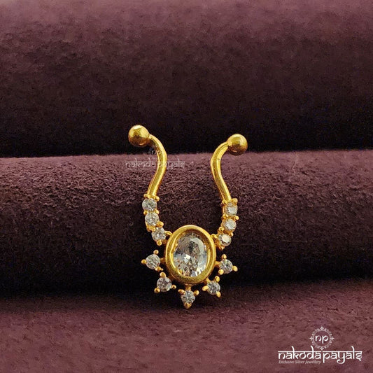 White Oval Septum Ring (Np788)