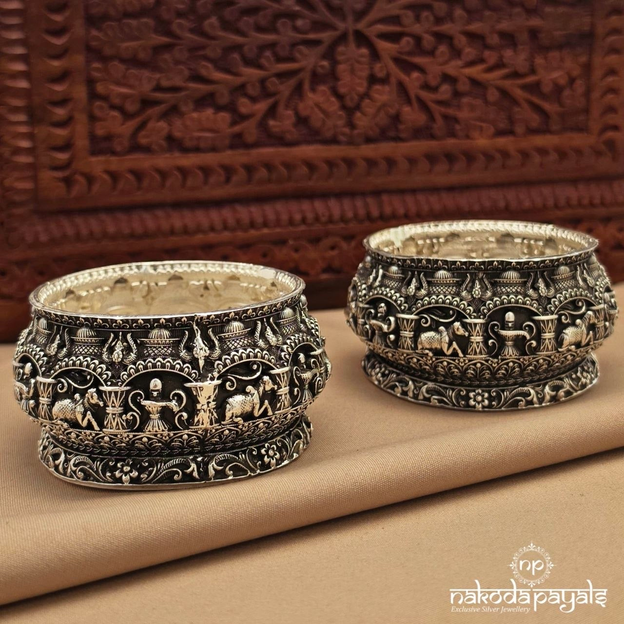 Shivling And Nandi Bowl Pair (Aa2595)